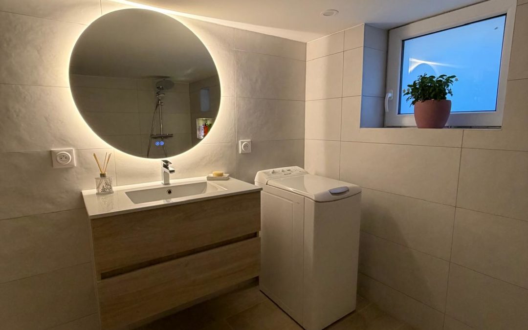 Avant / Après : transformation complète d&rsquo;une cave en salle de bains moderne en Alsace